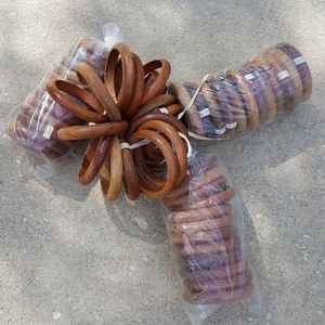 Set of 53 wooden bracelets